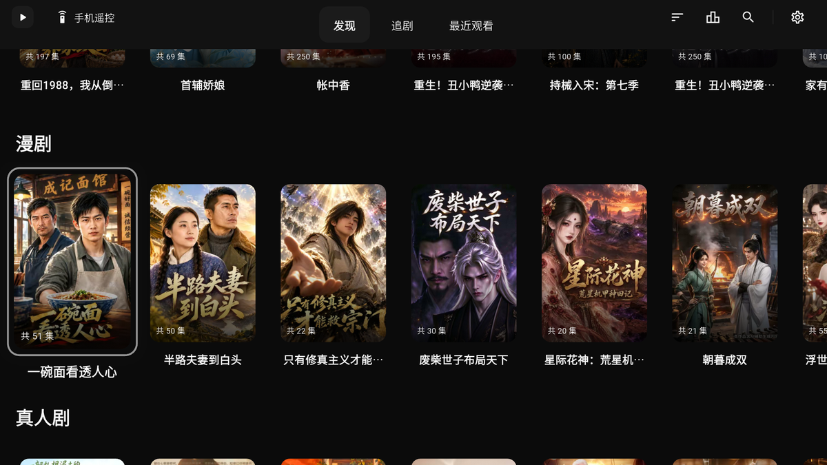 TV 版分类列表